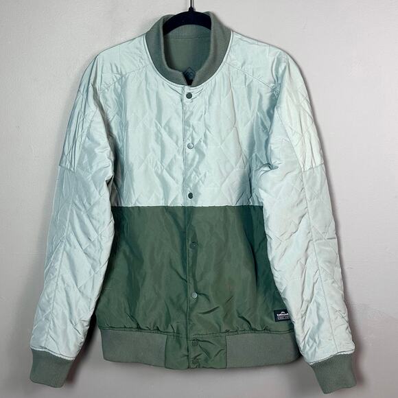 Kathmandu coat jacket Men's Medium reversible quilted bomber green outdoor - Picture 1 of 16